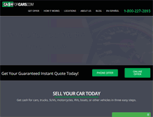Tablet Screenshot of cashforcars.com